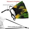 Niqqzit Jamaican Flag Rasta Reggae Judah Lion Mask with Filter Breathable Face Mask Washable Balaclava Bandana Mouth Cover with Adjustable Ear Loops view 4