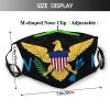 Niqqzit Us Virgin Islands Flag Mask with Filter Breathable Face Mask Washable Balaclava Bandana Mouth Cover with Adjustable Ear Loops view 2