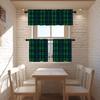 BaoNews Tartan Plaid Kitchen Valances for Windows,Black Watch Christmas Fabric Texture Blackout Valances Curtains Multilayer Polyester Drapes for Kitchen Bedroom 2 Pack 52X18 Inches view 2