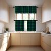 BaoNews Tartan Plaid Kitchen Valances for Windows,Black Watch Christmas Fabric Texture Blackout Valances Curtains Multilayer Polyester Drapes for Kitchen Bedroom 2 Pack 52X18 Inches view 3