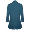 Loxdonz Women's Open Front Cardigans Casual 3/4 Sleeve Cardigan Soft Lightweight Top (X-Large, Teal) view 2