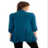 Loxdonz Women's Open Front Cardigans Casual 3/4 Sleeve Cardigan Soft Lightweight Top (X-Large, Teal) view 4