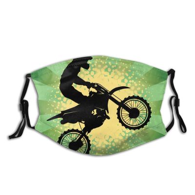 Niqqzit Motocross Dirt Bike Mask with Filter Breathable Face Mask Washable Balaclava Bandana Mouth Cover with Adjustable Ear Loops