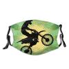 Niqqzit Motocross Dirt Bike Mask with Filter Breathable Face Mask Washable Balaclava Bandana Mouth Cover with Adjustable Ear Loops view 1