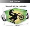 Niqqzit Motocross Dirt Bike Mask with Filter Breathable Face Mask Washable Balaclava Bandana Mouth Cover with Adjustable Ear Loops view 2