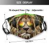 Niqqzit Jamaican Rasta Reggae Judah Lion Mask with Filter Breathable Face Mask Washable Balaclava Bandana Mouth Cover with Adjustable Ear Loops view 2
