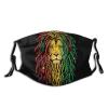 Niqqzit Jamaican Rasta Reggae Judah Lion Mask with Filter Breathable Face Mask Washable Balaclava Bandana Mouth Cover with Adjustable Ear Loops view 1