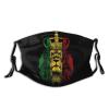 Niqqzit Lion Of Judah Rastafarian Reggae Ethiopian Lion Mask with Filter Breathable Face Mask Washable Balaclava Bandana Mouth Cover with Adjustable Ear Loops view 1