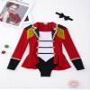 Manyakai Kids Girls Circus Ringmaster Jumpsuit Tailcoat Rompers Carnival Theme Party Fancy Dress up Red 12 Years view 3