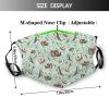 Niqqzit Cute Sea Otters Mask with Filter Breathable Face Mask Washable Balaclava Bandana Mouth Cover with Adjustable Ear Loops view 2