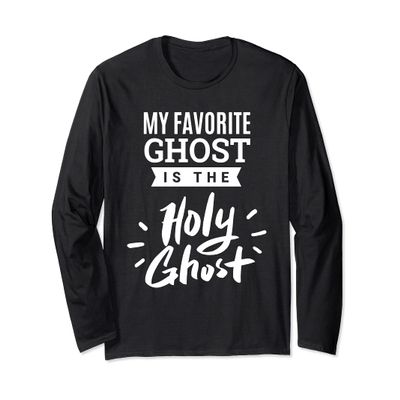 My favorite ghost is the Holy Ghost - Christian Halloween Long Sleeve T-Shirt