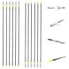 12Pcs Fishing Arrow 35 Inch Archery Fish Hunting Arrows Fiberglass Bowfishing Arrow with Safety Slides Barb and Barbed Arrow Slingshot Bow view 1