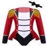 Manyakai Kids Girls Circus Ringmaster Jumpsuit Tailcoat Rompers Carnival Theme Party Fancy Dress up Red 4 Years view 1