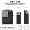 AGEMORE 0 Degree Double Sleeping Bag for Adults, Cotton Flannel Lined 2 Person Queen Size Sleeping Bag for Winter, Double Wide & Warm for Family Couples Camping Or RV Traveling view 3
