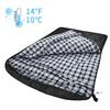 AGEMORE 0 Degree Double Sleeping Bag for Adults, Cotton Flannel Lined 2 Person Queen Size Sleeping Bag for Winter, Double Wide & Warm for Family Couples Camping Or RV Traveling view 4