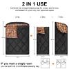 AGEMORE 0 Degree Double Sleeping Bag for Adults, Cotton Flannel Lined 2 Person Queen Size Sleeping Bag for Winter, Double Wide & Warm for Family Couples Camping Or RV Traveling view 3
