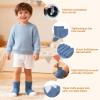 American Trends Toddler Fuzzy Socks Kids Slipper Socks for Girls Boys Baby Cozy Fluffy Warm Winter Socks 3 Pack Blue&& Green 3-6 Years view 4