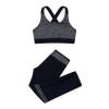 Moggemol Girls Printed Athletic Crop Top with Leggings Sets Jazz Hip Hop Workout Gymnastic Dance Outfit Gray 4 view 3