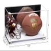 Better Display Cases Acrylic Display Case for Full Size Football and Mini Helmet - Large Rectangle Box with Mirror Case, White Risers and White Base 19.25" x 8.25" x 8" (B47/A103) view 2