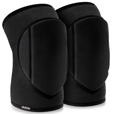 Queen Wear Sleek Black Pole Dance Knee Pads Perfect Woman Protection for Ballet Modern Dance and Indoor Sports (S)