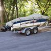 Budge B-1211-X2 1200 Denier Flat Front Boat Cover Gray 14'-16' Long (Beam Width Up to 75") Waterproof, Heavy Duty, UV Resistant view 2