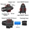 COSMOING Compact Red Laser Light Gun Light Combo, 600 Lumen Laser Sight Combo with Strobe Function for Pistol Handgun Rifles with Picatinny Rail Mount, CR123A Powered view 2