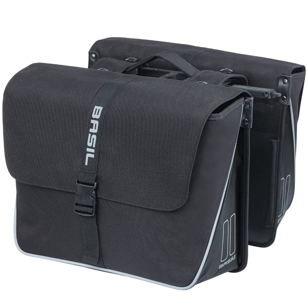 Basil Double Bicycle Bag Forte MIK Black - 35 litres
