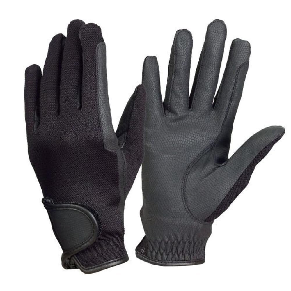 Ovation Summer Riding Gloves - Pro Grip, Black