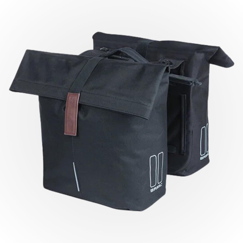 Basil Double Bicycle Bag City MIK Black 28-32 Litres City Mik 30 x 18 x 49 cm