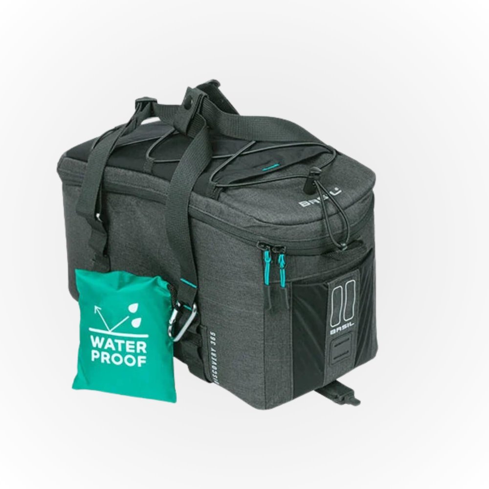 Basil Discovery Bicycle Bag - Pannier Rack - Lightweight - 9 Litre - Black