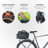 Basil Miles XL Pro MIK Pannier Rack Bag, Black, Orange, 31 x 23 x 23 cm view 2