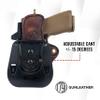 1791 GUNLEATHER P320c Paddle Holster - Optic Ready OWB CCW Leather Holster for Belts - Right Handed - HK VP9sk, P2000, 45c, SIG P229c and Most compacts w. Rails view 2
