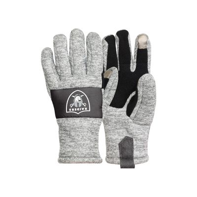 FOCO Las Vegas Raiders NFL Heather Grey Insulated Gloves - L/XL