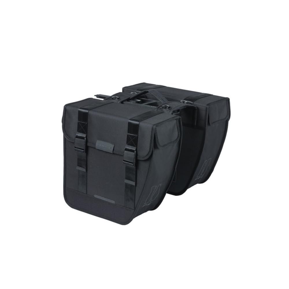 Basil Tour MIK 18192 Double Bicycle Bag, Black, 28 Litres