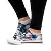 FOCO New England Patriots NFL Womens Low Top Tie Dye Canvas Shoes - 8 view 2