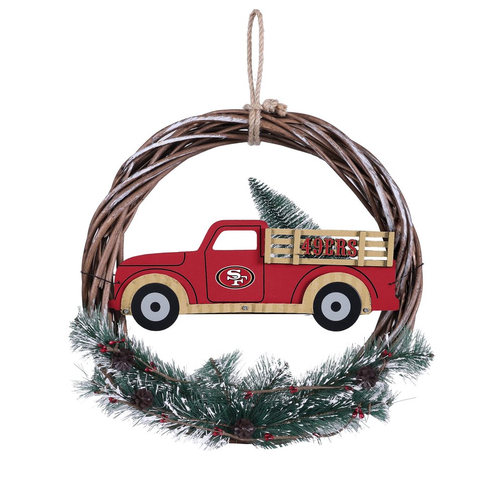 San Francisco 49ers NFL Wreath with Truck
