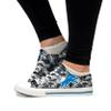 FOCO Denver Broncos NFL Womens Low Top Tie Dye Canvas Shoes - 10 view 3