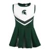 Little King NCAA Infant/Toddler Girls One Piece Team Cheer Jumper Dress-Michigan State Spartans-3T view 3