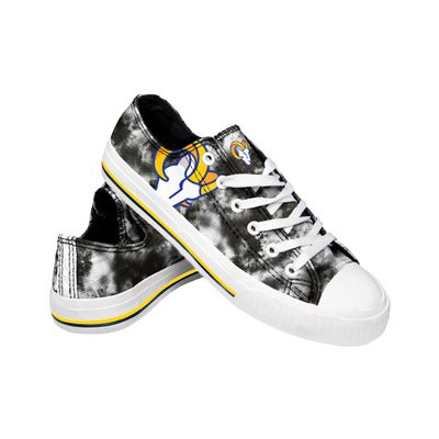 FOCO Los Angeles Rams NFL Womens Low Top Tie Dye Canvas Shoes - 8