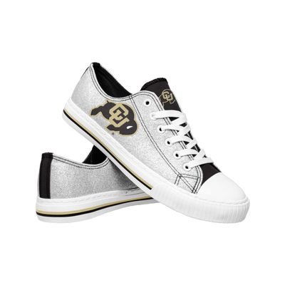 FOCO Colorado Buffaloes NCAA Womens Glitter Low Top Canvas Shoes - 7