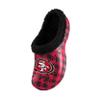 FOCO San Francisco 49ers NFL Mens Sherpa Lined Buffalo Check Clog - M view 3