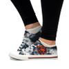 FOCO Chicago Bears NFL Womens Low Top Tie Dye Canvas Shoes - 8 view 2