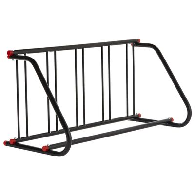 Retrospec Commercial Grid Bike Rack - Single & Double Sided - Bicycle Storage Stand for Garages, Stores, Schools & Universities Power Coated Steel - Black 5 Bike/Single Sided