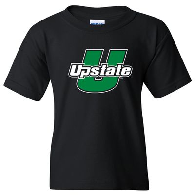 YS02 - South Carolina Upstate Spartans Primary Logo Youth T Shirt - Large - Black