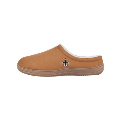 FOCO Men's NFL Logo Low Top Suede Slippers, Team Color, 7-8