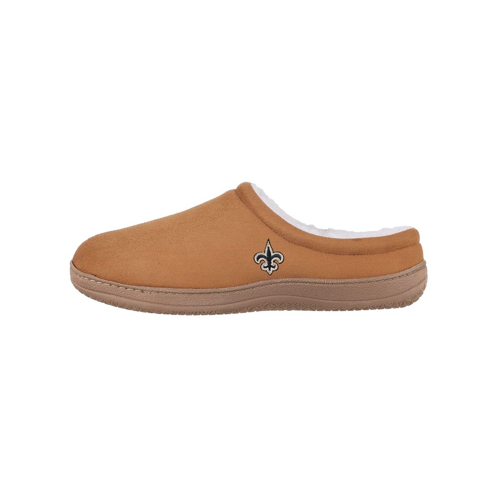 FOCO Men's NFL Logo Low Top Suede Slippers, Team Color, 7-8