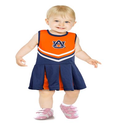 Little King NCAA Infant/Toddler Girls One Piece Team Cheer Jumper Dress-Auburn-3T