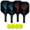 Franklin Sports - Aluminum Pickleball Paddle 4 Player Paddle and Ball Set- USA Pickleball (USAPA) Approved view 1