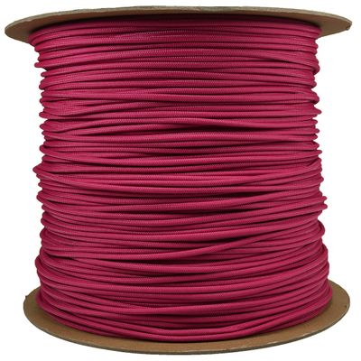 Fuchsia 750 Cord 11 Strand Type IV Paracord - 1000 Foot Spool