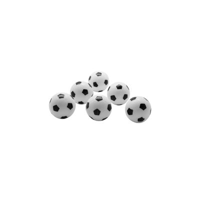 Hathaway 6-Pack Replacement 35-mm Regulation Sized ABS Foosballs for Game Room Arcade Table Soccer, White/Black, (BG50380)